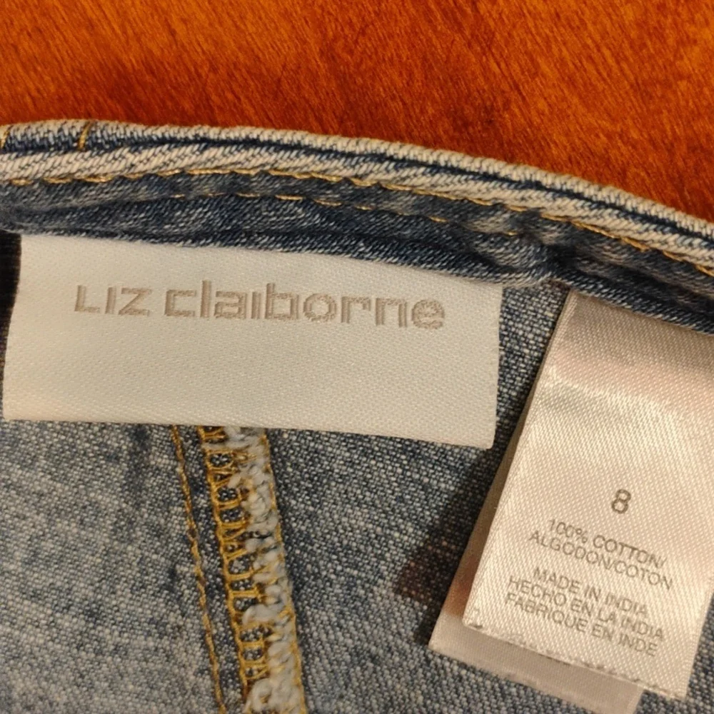 VTG Liz Claiborne Maxi Light Blue Wash Denim BOHO Skirt Waist 30" Size 8 - Picture 3 of 9